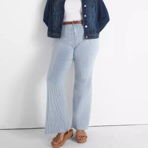 Lane Bryant Signature Fit Mid Rise Flare Jeans In Railroad Stripe Size 22 NWT